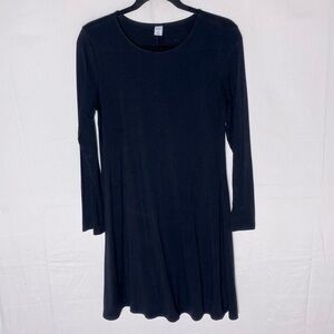 Old Navy Black Long Sleeve Shirt Dress M